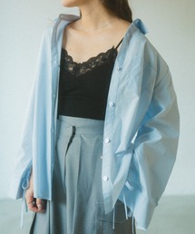 ECREL | ダブルリボンスリットシャツ / フラワービジューボタン(シャツ/ブラウス)