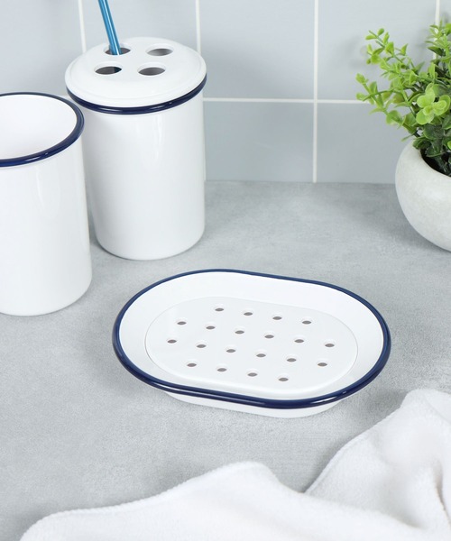 アイボリー ホーロー ソープディッシュ セール】ホーロー風ソープディッシュ《HOUSEHOLD GOODS》（バス