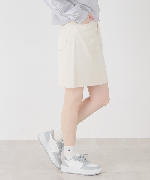 Honeys（ハニーズ）の「ミニ台形スカート（デニムスカート・レディース・アイボリー/ライトインディゴブルー/インディゴブルー・SS/S/M/L）」の18枚目の写真