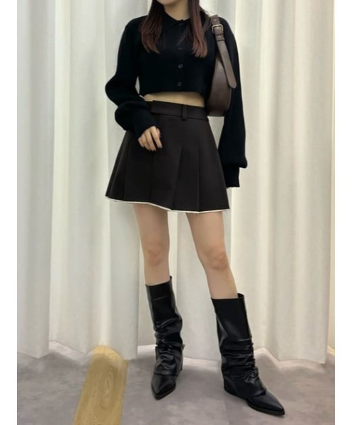 SLY（スライ）の「LAYERED 2P MG OP レイヤード ツーピー ミドルゲージ ワンピース（ワンピース・レディース・ブラック/グレー/ターコイズブルー・1/2）」の20枚目の写真