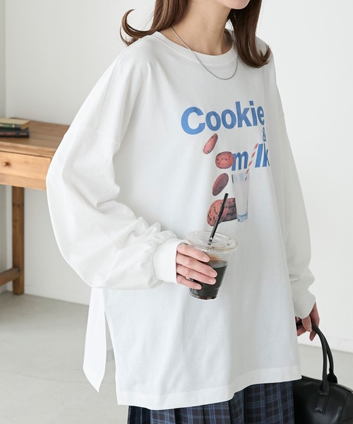 BONLECILL(ボンルシール)の「アソートフードフォトプリントオーバーロンTEE(Tシャツ/カットソー・レディース・レッド/グリーン/ブルー・FREE)」の3枚目の写真