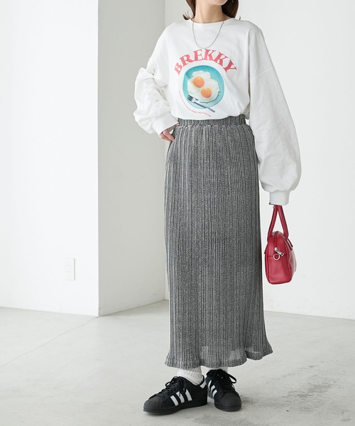 BONLECILL(ボンルシール)の「アソートフードフォトプリントオーバーロンTEE(Tシャツ/カットソー・レディース・レッド/グリーン/ブルー・FREE)」の6枚目の写真