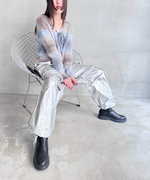 即購可FUZZYKON カジュアルパンツ　グレー　y2k 00s 即購可FUZZYKON カジュアルパンツ グレー y2k 00s