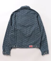 6180→6000円★KENZO ダメージ加工 宝石釦　ジャケット チュニジア製 KENZO（ケンゾー）の「'KENZO SEIGAIHA' デニムジャケット