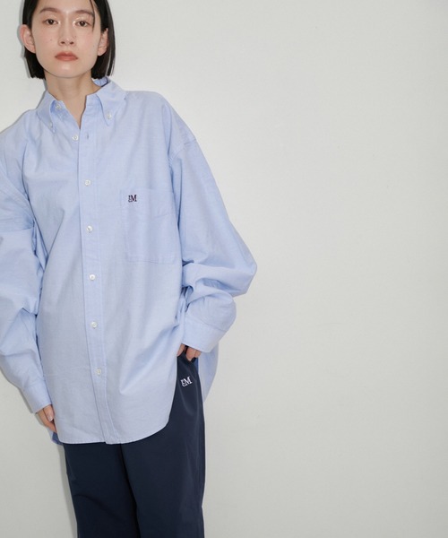 PARROTT CANVAS（パロットキャンバス）の「【PARROTT CANVAS】PCM BUTTON DOWN SHIRT-OXFORD（シャツ/ブラウス・レディース・ホワイト/サックスブルー・FREE）」の2枚目の写真