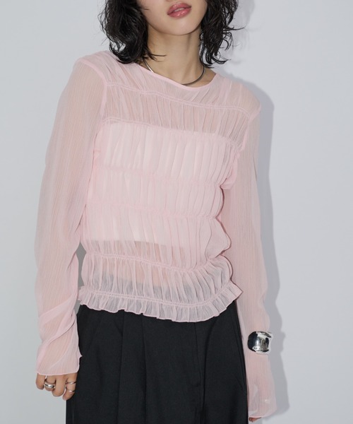 メニーシャーリングシアートップス（Tシャツ/カットソー）｜Aunt