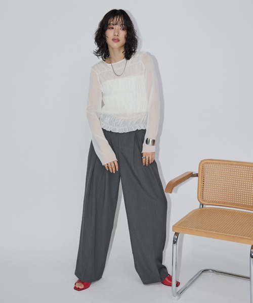 Aunt Marie's(アントマリーズ)の「メニーシャーリングシアートップス(Tシャツ/カットソー・レディース・ブラック/ピンク/ホワイト・FREE)」の19枚目の写真