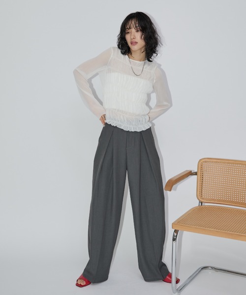 Aunt Marie's(アントマリーズ)の「メニーシャーリングシアートップス(Tシャツ/カットソー・レディース・ブラック/ピンク/ホワイト・FREE)」の22枚目の写真