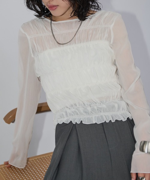Aunt Marie's(アントマリーズ)の「メニーシャーリングシアートップス(Tシャツ/カットソー・レディース・ブラック/ピンク/ホワイト・FREE)」の8枚目の写真