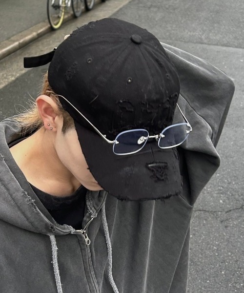 Chikashitsu +（チカシツプラス）の「【Chikashitsu +】square eyeglasses / 【チカシツプラス】スクエアアイグラスメガネ（メガネ・メンズ・シルバー・ONE SIZE）」の18枚目の写真