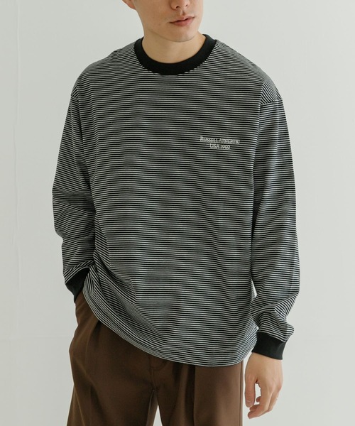 Russell Athletic（ラッセルアスレティック）の「『別注』RUSSELL ATHLETIC×UR　LONG-SLEEVE T-SHIRTS（Tシャツ/カットソー・メンズ・ホワイト系その他/ブラック系その他・MEDIUM/LARGE）」の3枚目の写真