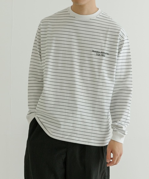 Russell Athletic（ラッセルアスレティック）の「『別注』RUSSELL ATHLETIC×UR　LONG-SLEEVE T-SHIRTS（Tシャツ/カットソー・メンズ・ホワイト系その他/ブラック系その他・MEDIUM/LARGE）」の9枚目の写真