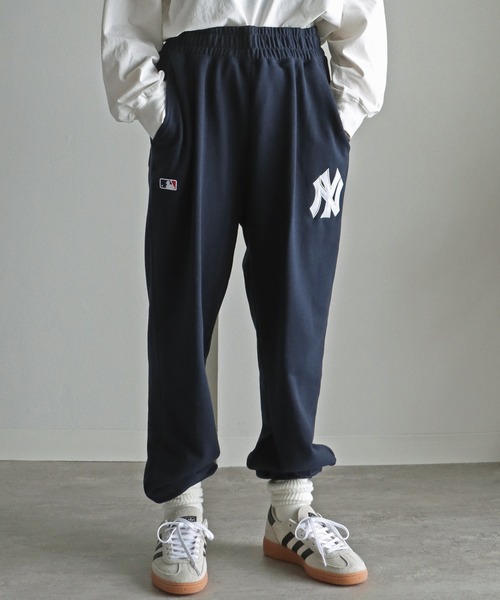 MLB（メジャーリーグベースボール）の「ＭＬＢワッペン刺繍ロゴスウェットパンツ（スウェットパンツ・レディース・グリーン/ネイビー/ホワイト/ブラック/ライトグレー・M/XL/L）」の5枚目の写真