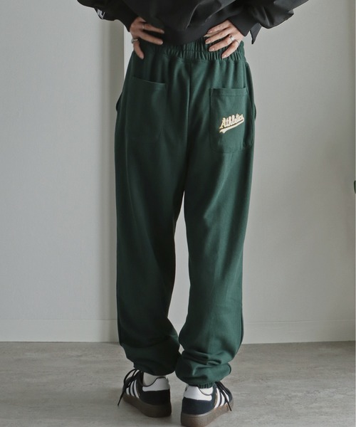 MLB（メジャーリーグベースボール）の「ＭＬＢワッペン刺繍ロゴスウェットパンツ（スウェットパンツ・レディース・グリーン/ネイビー/ホワイト/ブラック/ライトグレー・M/XL/L）」の22枚目の写真