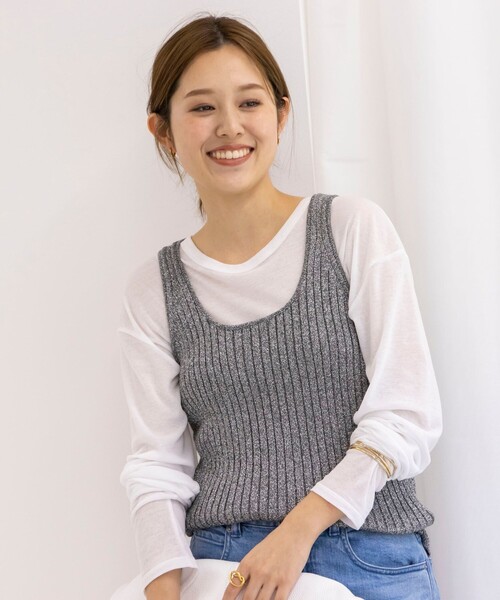 ★ノーリーズ ラメタンク グレー シルバー trim_ofnls_item18a19820103111f