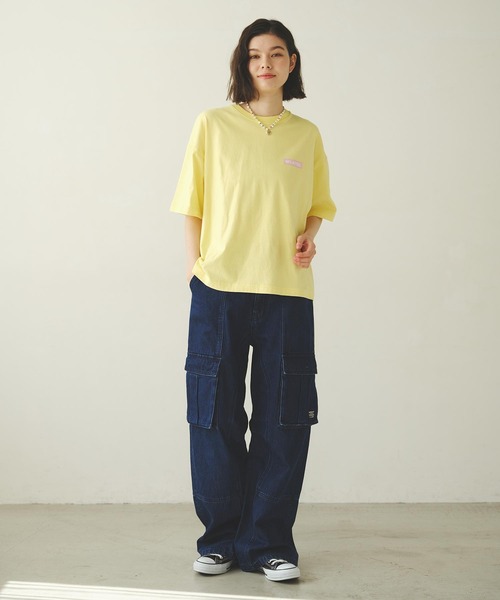 MILKFED.（ミルクフェド）の「GOOD MOOD GOOD DAY WIDE S/S TEE（Tシャツ/カットソー・レディース・オフホワイト/ライトイエロー/チャコール・M/L）」の5枚目の写真