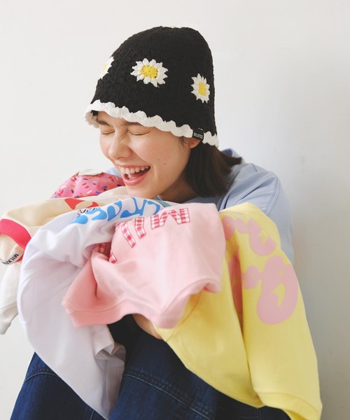 MILKFED.（ミルクフェド）の「GOOD MOOD GOOD DAY WIDE S/S TEE（Tシャツ/カットソー・レディース・オフホワイト/ライトイエロー/チャコール・M/L）」の7枚目の写真