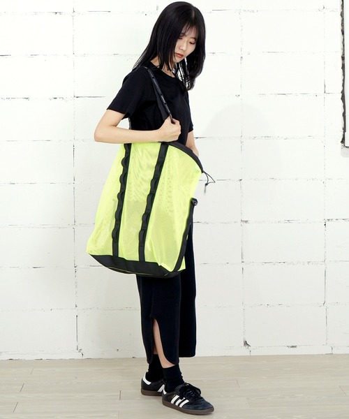 WEEKEND(ER)(ウィークエンダー)の「WEEKEND(ER) ウィークエンダー MESH 2WAY TOTE BAG メッシュトートバッグ(トートバッグ・メンズ・ホワイト/ブラック/グレー/イエロー/オリーブ・FREE)」の19枚目の写真