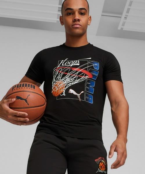 PUMA(プーマ)の「PUMA プーマ メンズ バスケットボール スウィッシュ 半袖 Tシャツ(Tシャツ/カットソー・メンズ・ブラック/ホワイト・X-LARGE/SMALL/X-SMALL/MEDIUM/LARGE)」の2枚目の写真