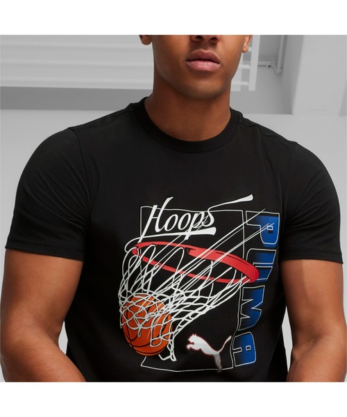 PUMA(プーマ)の「PUMA プーマ メンズ バスケットボール スウィッシュ 半袖 Tシャツ(Tシャツ/カットソー・メンズ・ブラック/ホワイト・X-LARGE/SMALL/X-SMALL/MEDIUM/LARGE)」の4枚目の写真