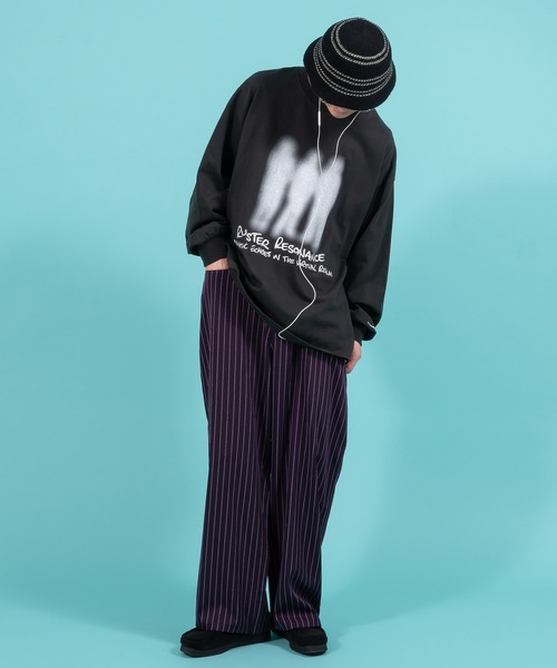 Perushu（ペルーシュ）の「ワイドストレートストライプパンツ（その他