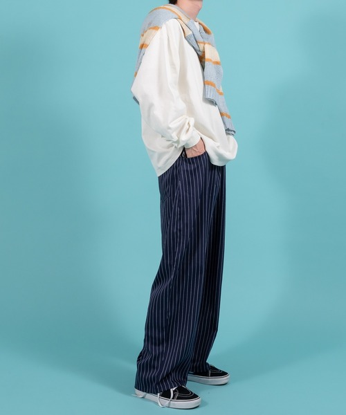 セール】ワイドストレートストライプパンツ（その他パンツ
