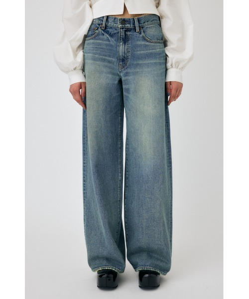 MOUSSY(マウジー)の「WIDE BAGGY STRAIGHT(デニムパンツ・レディース・ブルー・24inch/25inch/26inch/23inch)」の3枚目の写真