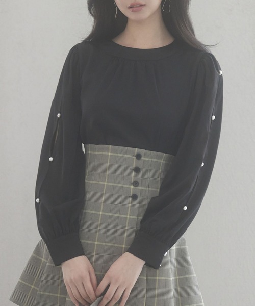 SAISON DE PAPILLON(セゾンドパピヨン)の「後首元リボンデザイン長袖ブラウス(シャツ/ブラウス・レディース・グレー/ピンクベージュ/ブラック・S/L/M)」の21枚目の写真