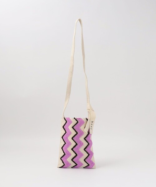 green label relaxing（グリーンレーベルリラクシング）の「【別注】＜beej＞EX ウェーブ ショルダーバッグ（ショルダーバッグ・キッズ・コバルトブルー/ライラック・FREE）」の2枚目の写真