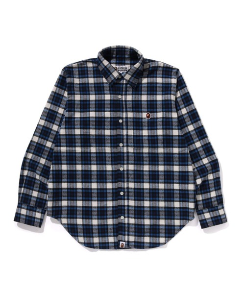 A BATHING APE(アベイシングエイプ)の「ONE POINT CHECK SHIRT(シャツ/ブラウス・メンズ・ブルー/レッド/グリーン・LARGE/MEDIUM/SMALL/XX-LARGE/X-LARGE)」の2枚目の写真