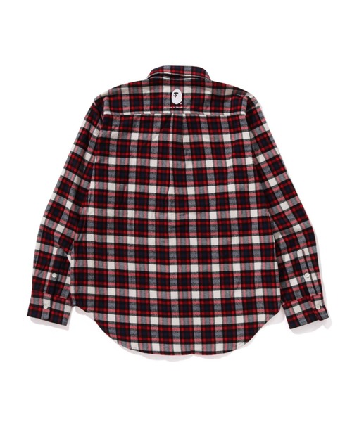 A BATHING APE(アベイシングエイプ)の「ONE POINT CHECK SHIRT(シャツ/ブラウス・メンズ・ブルー/レッド/グリーン・LARGE/MEDIUM/SMALL/XX-LARGE/X-LARGE)」の6枚目の写真