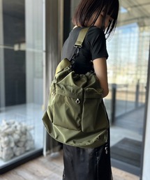 Kotoe（コトエ）の「【UNISEX】 BIG巾着ショルダーバッグ ナイロン調 3WAY A4収納 マチ付き（ショルダーバッグ・メンズ）」