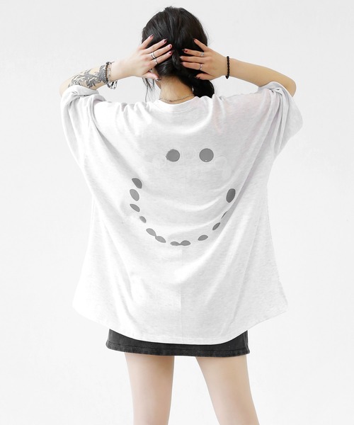 minsobi(ミンソビ)の「ルナサークル半袖T プリントデザインTシャツ(Tシャツ/カットソー・メンズ・グレー/ブラック・FREE)」の2枚目の写真