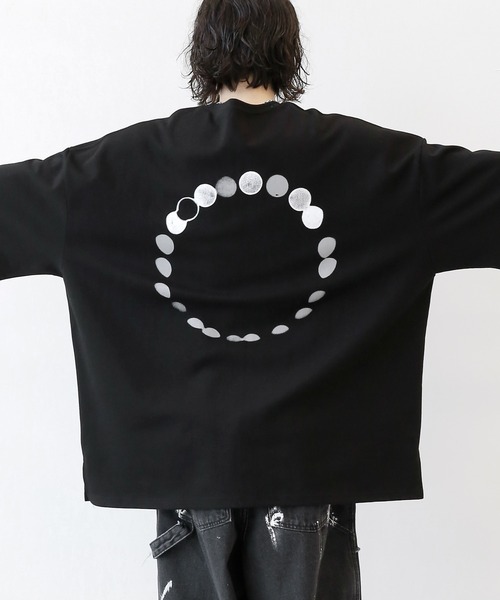 minsobi(ミンソビ)の「ルナサークル半袖T プリントデザインTシャツ(Tシャツ/カットソー・メンズ・グレー/ブラック・FREE)」の15枚目の写真