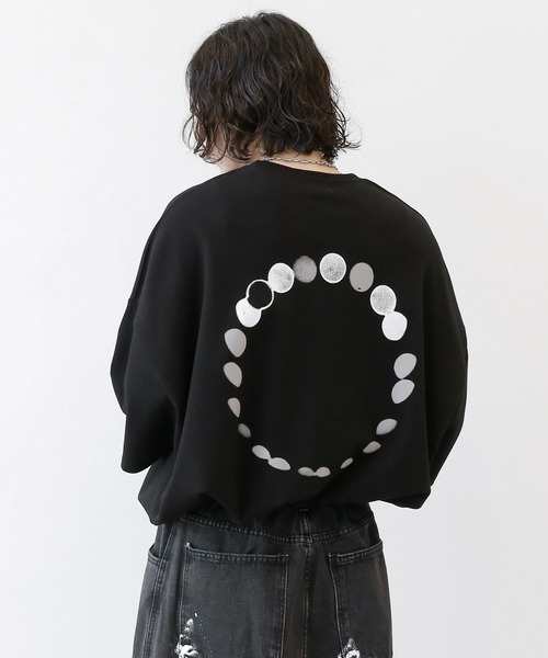 minsobi(ミンソビ)の「ルナサークル半袖T プリントデザインTシャツ(Tシャツ/カットソー・メンズ・グレー/ブラック・FREE)」の22枚目の写真