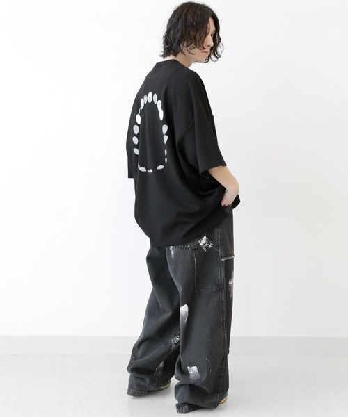 minsobi(ミンソビ)の「ルナサークル半袖T プリントデザインTシャツ(Tシャツ/カットソー・メンズ・グレー/ブラック・FREE)」の6枚目の写真