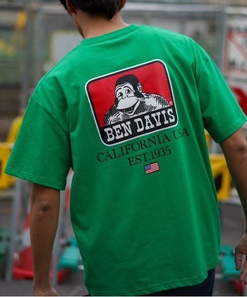BEN DAVIS(ベンデイビス)の「《BEN DAVIS》プリントTシャツ/抗菌防臭 リサイクルコットン混(Tシャツ/カットソー・メンズ・ホワイト/ブラック/ピンク/オレンジ/グリーン・SMALL/MEDIUM/LARGE/X-LARGE)」の4枚目の写真
