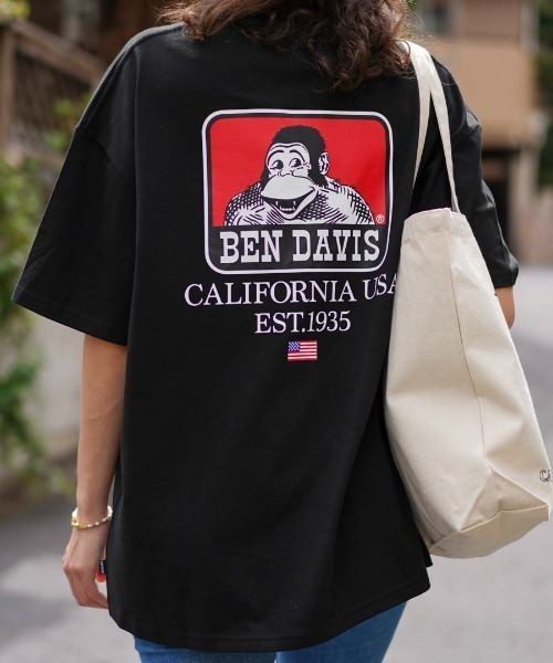 BEN DAVIS(ベンデイビス)の「《BEN DAVIS》プリントTシャツ/抗菌防臭 リサイクルコットン混(Tシャツ/カットソー・メンズ・ホワイト/ブラック/ピンク/オレンジ/グリーン・SMALL/MEDIUM/LARGE/X-LARGE)」の3枚目の写真