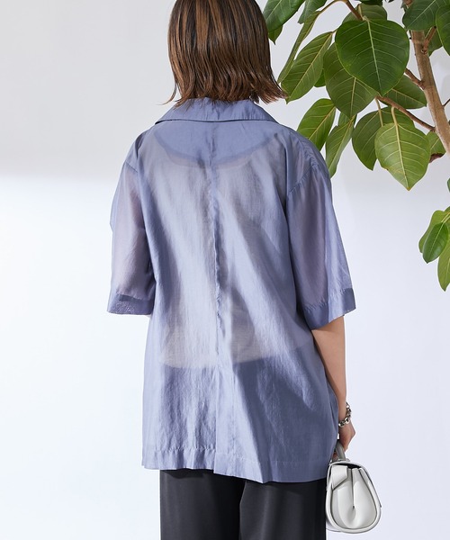 un dix cors(アンディコール)の「シアージャケット(テーラードジャケット・レディース・インディゴブルー/ブラック/グレイッシュベージュ・FREE)」の13枚目の写真