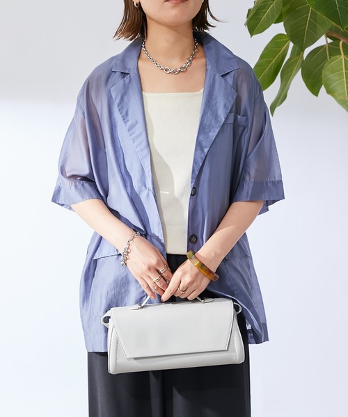 un dix cors(アンディコール)の「シアージャケット(テーラードジャケット・レディース・インディゴブルー/ブラック/グレイッシュベージュ・FREE)」の14枚目の写真