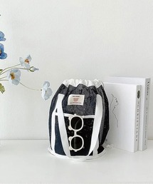 Bambin（ボンバン）の「【 Bambin / ボンバン 】 巾着 メッシュ プールバッグ（トートバッグ）」