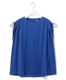 【WOMEN】【SMOOTH JERSEY】ショルダー シャーリング プルオーバー