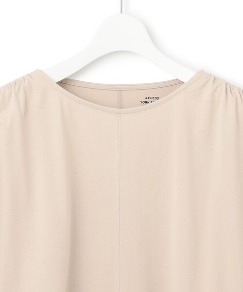 tシャツ 「WOMEN」「SMOOTH JERSEY」ショルダー シャーリング プルオーバー レディース WOMEN】【SMOOTH JERSEY】ショルダー シャーリング プルオーバー