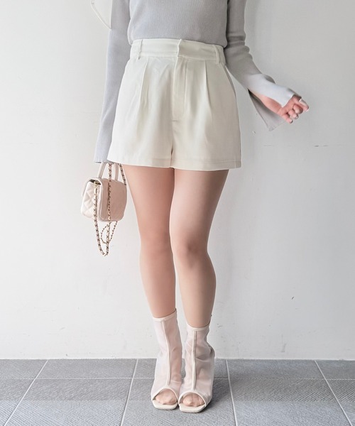 なき　　トレフルプラスワン　タックショートパンツ　黒　02 タックショートパンツ | Bottoms,ショート | | TREFLE＋1