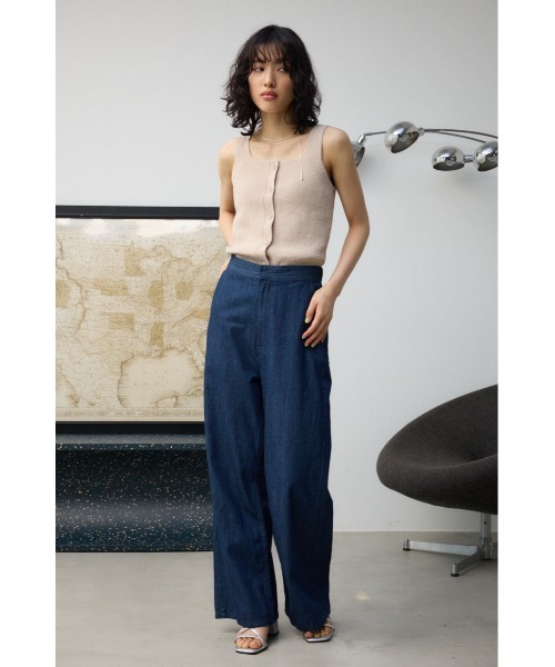AZUL by moussy（アズールバイマウジー）の「パイルニットタンク（タンクトップ・レディース・ブラック/グリーン/ベージュ・FREE）」の6枚目の写真