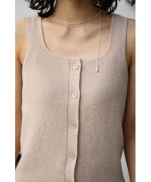 AZUL by moussy（アズールバイマウジー）の「パイルニットタンク（タンクトップ・レディース・ブラック/グリーン/ベージュ・FREE）」の10枚目の写真