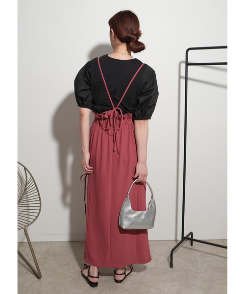 palm RICHE(ポームリシュ)の「アシメデザインギャザーSK(スカート・レディース・ピンク/グレー/ブラック・M)」の19枚目の写真