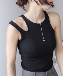 VACANCY | アシンメトリーカップ付きリブインナー(タンクトップ)