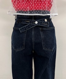 バックポイントワイドデニムパンツ