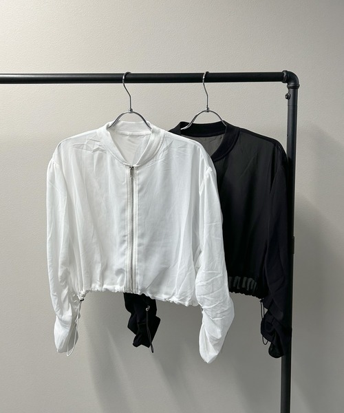 ella シアーブルゾン　ホワイト シアーブルゾン （ブルゾン）｜SANYO ESSENTIALS / サンヨー